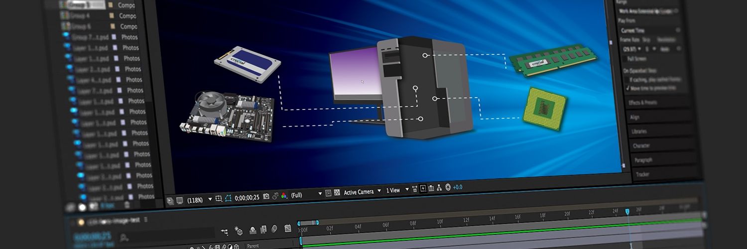 Adobe After Effectsの動作をssdでスピードアップする方法 Crucial Japan