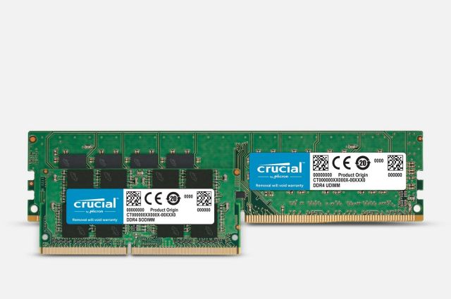 Crucial DDR4 SODIMM and UDIMM