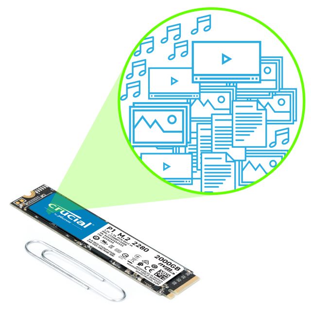 Crucial P1 500GB 3D NAND NVMe PCIe M.2 SSD | CT500P1SSD8 | Crucial JA