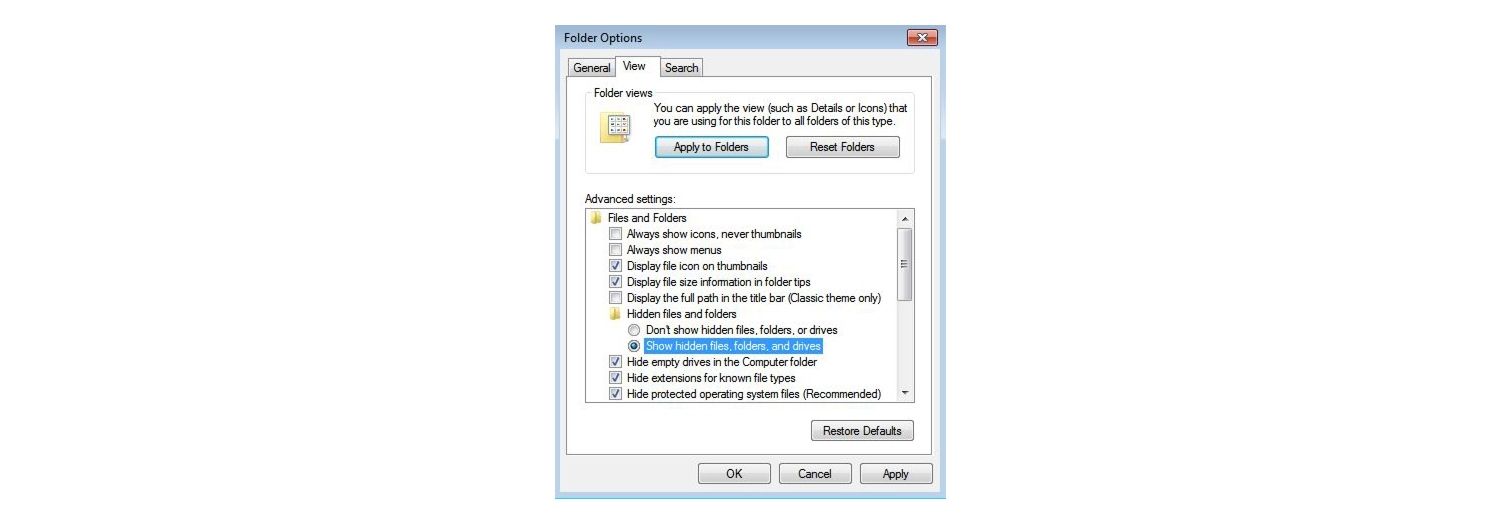 パソコンにある隠しファイルを表示して削除する方法。